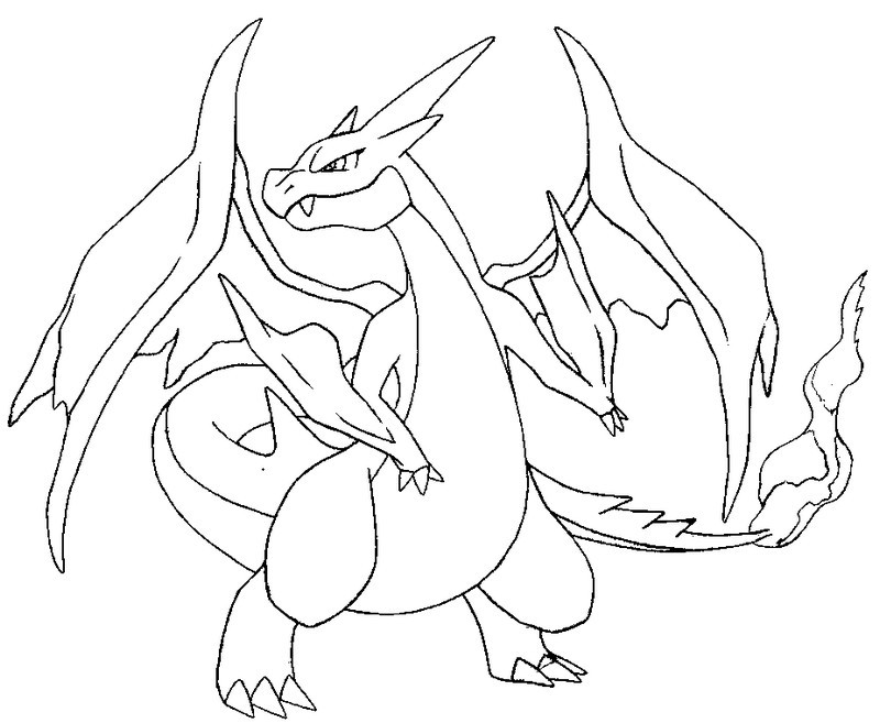 800x657 Coloring Page Mega Evolved Pokemon Y Charizard 6 New