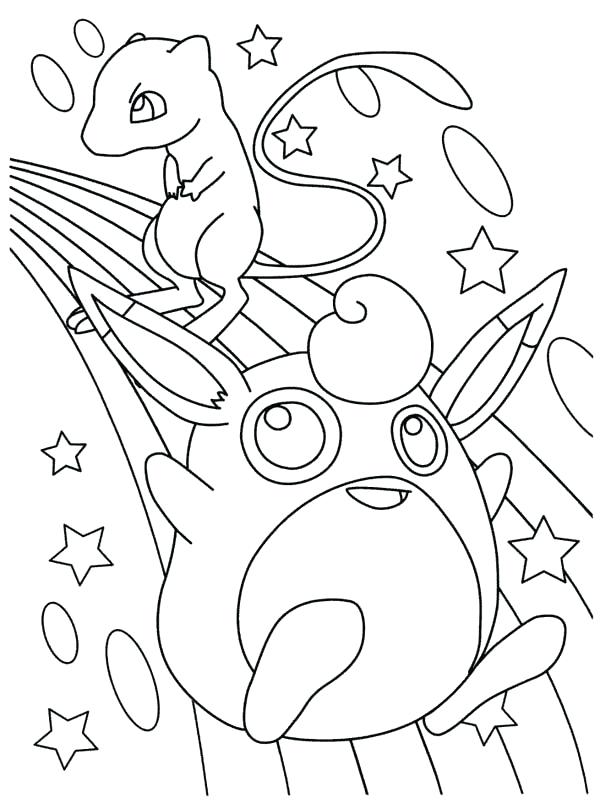 600x809 Mew Coloring Pages Pudding From Mew Mew Coloring Sheet More Manga