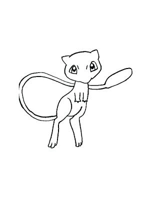 300x424 Mew Coloring Pages Pudding Portrait Coloring Page More Mew Mew