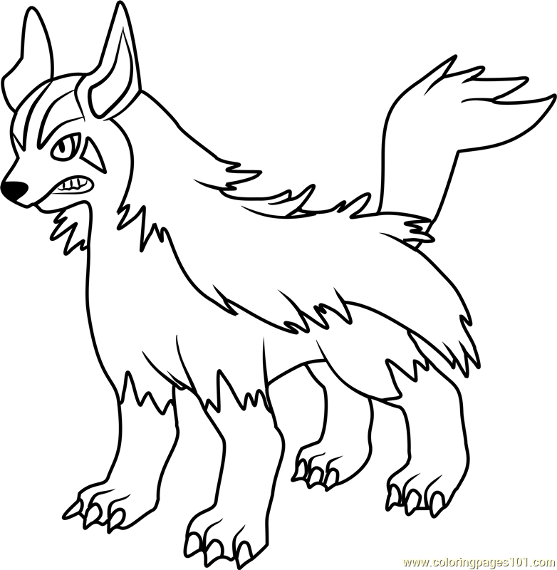 782x800 Pokemon Mightyena Coloring Pages