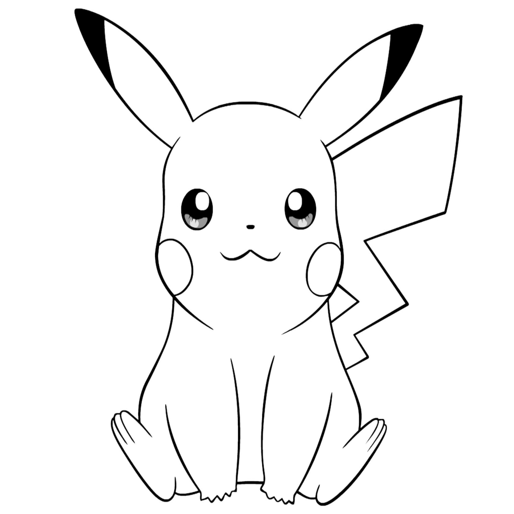 1024x1024 Trend Pokemon Pikachu Coloring Pages 90 7870 Gallery Free Within