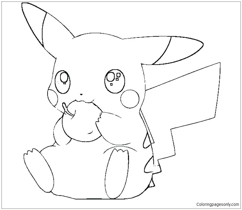 813x706 Pichu Coloring Pages Cliptext.co