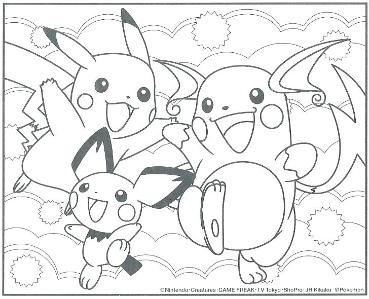 728x590 Coloring Pages Pichu Color Pages