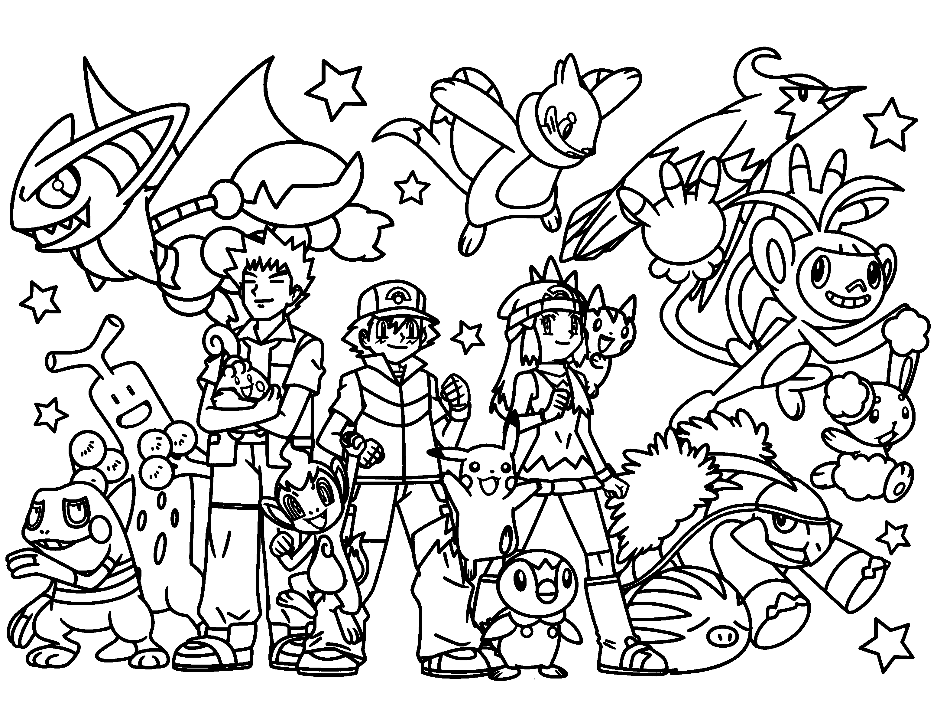 3100x2400 Pokemon Coloring Pages. Join Your Favorite Pokemon On An Adventure!