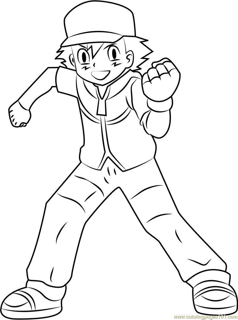 800x1077 Ash Ketchum Coloring Pages