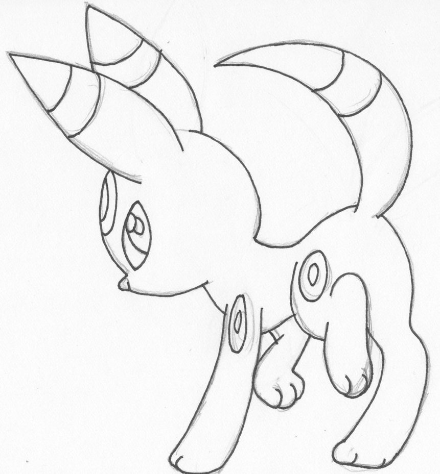861x929 Pokemon Coloring Pages Umbreon 363974