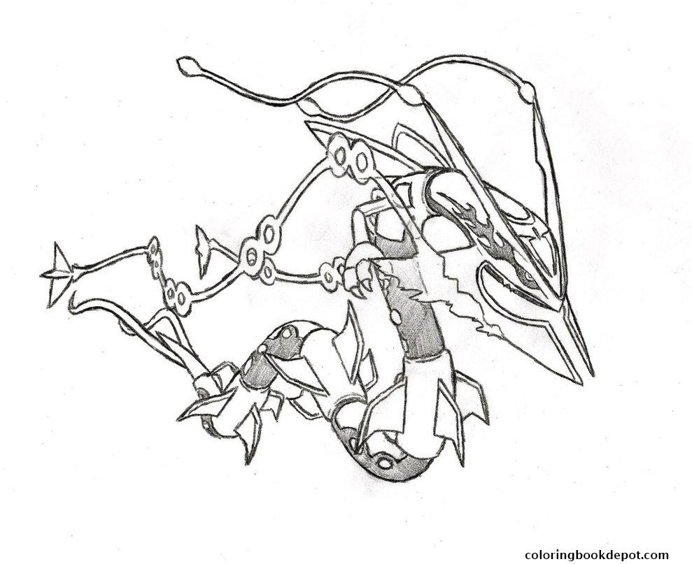 989x807 Mega Rayquaza 6 Coloring Pages 10 Pokemon