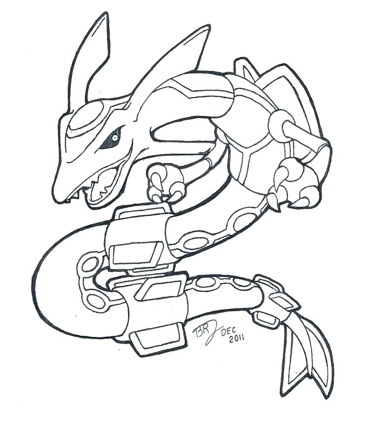 752x859 Rayquaza Coloring Pages Mega Pokemon Mega Rayquaza Colouring Pages