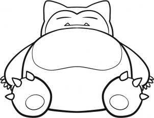 302x232 How To Draw Snorlax Sleeping