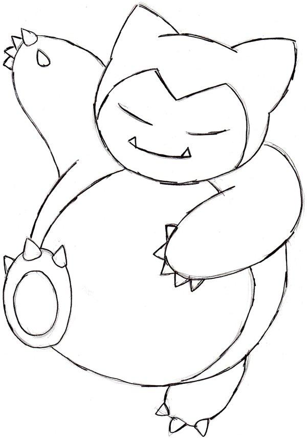 600x862 Pokemon Snorlax Drawing