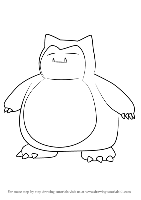 566x800 Snorlax Simple Drawing