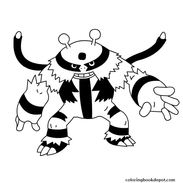 760x760 Pokemon Elekable Coloring Pages
