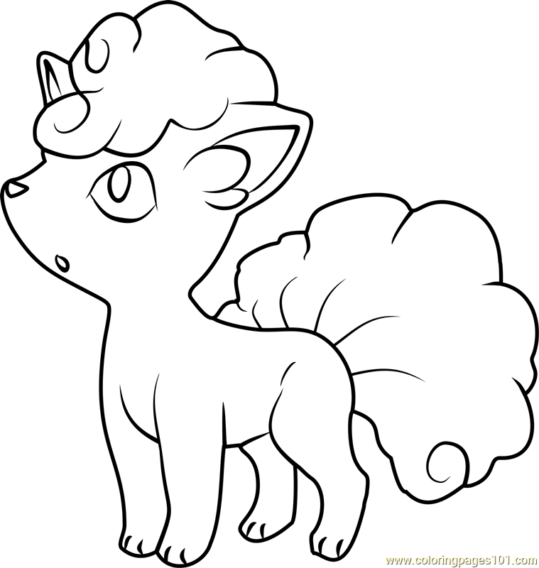 759x800 Alola Vulpix Pokemon Sun And Moon Coloring Page