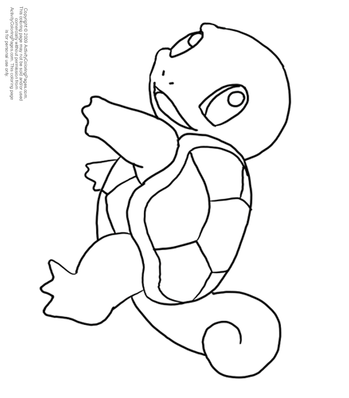 709x808 Squirtle Coloring Pages