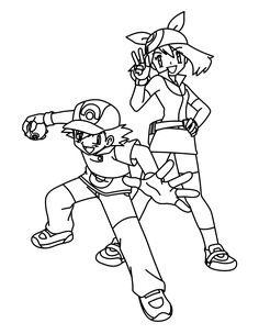 236x304 Pokemon Advanced Coloring Pages Color Pokemon Trainers Humans
