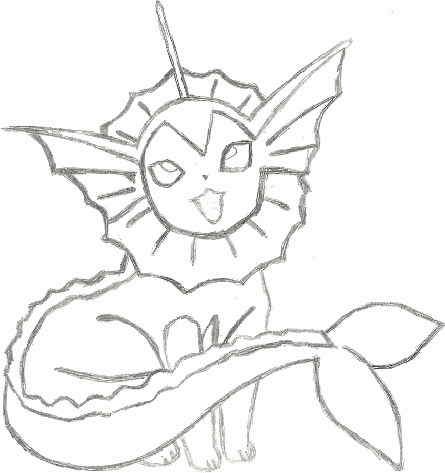 Pokemon Vaporeon Coloring Pages