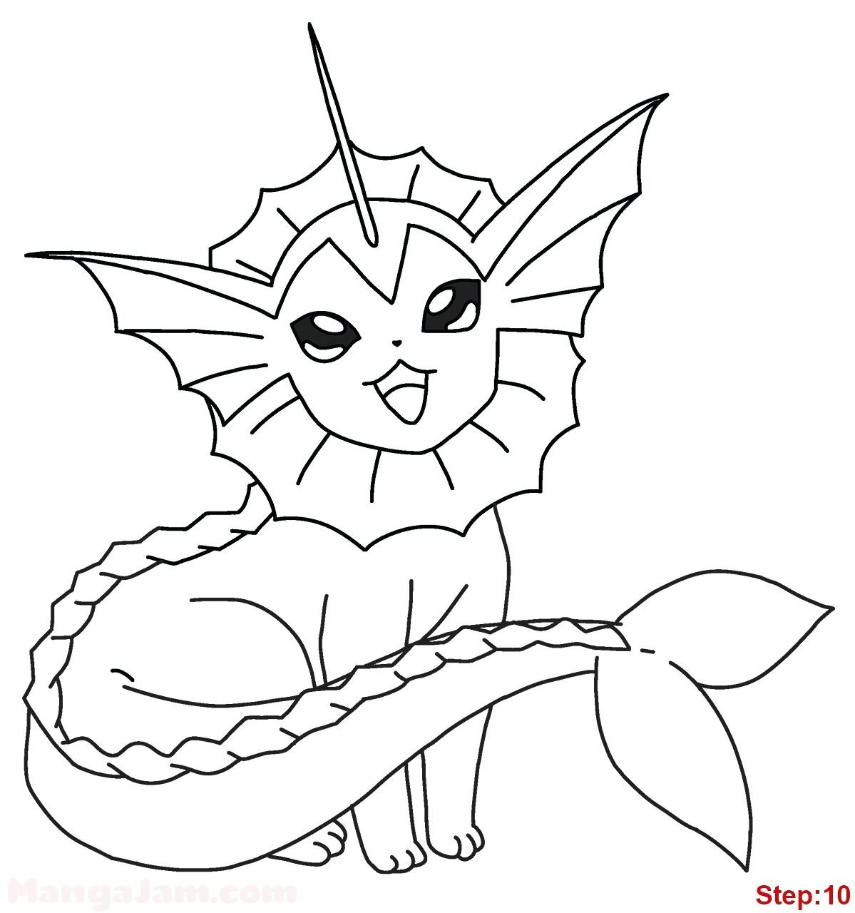 1199x1280 Vaporeon Coloring Pages 8780 In Pokemon Fiscalreform Showy