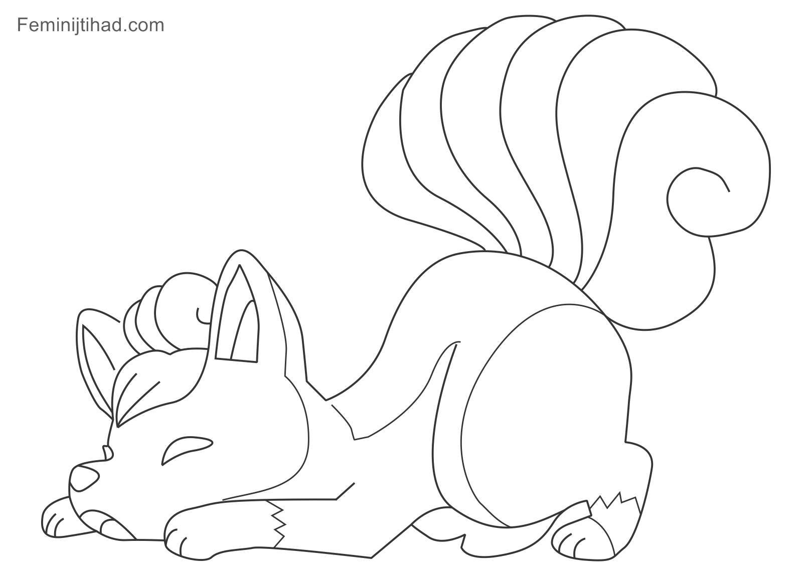 Pokemon Vulpix Coloring Pages