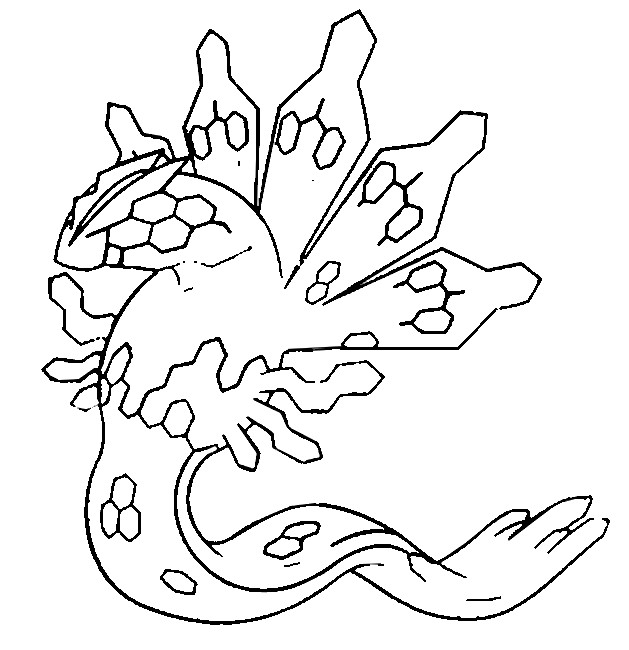 629x650 Zygarde A Legandary Mega Pokemon Coloring Page