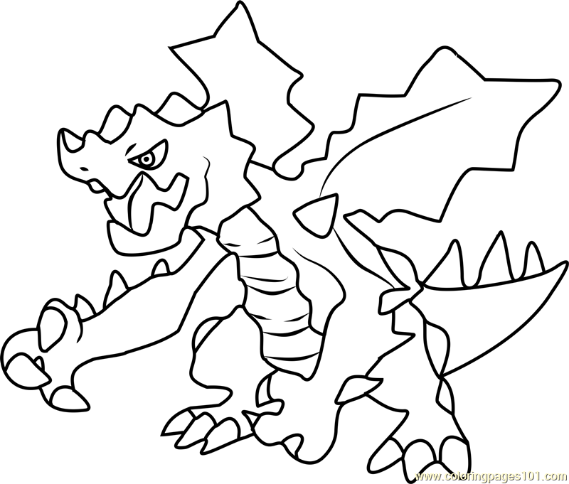 800x681 Druddigon Pokemon Coloring Page