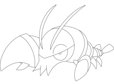 480x352 Glameow Pokemon Coloring Page