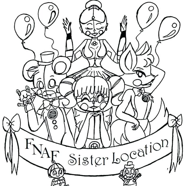 630x630 Five Nights At Freddys Coloring Together With Sister Location