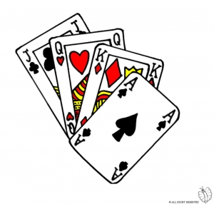 300x300 Coloring Page Of Poker Colored For Kids