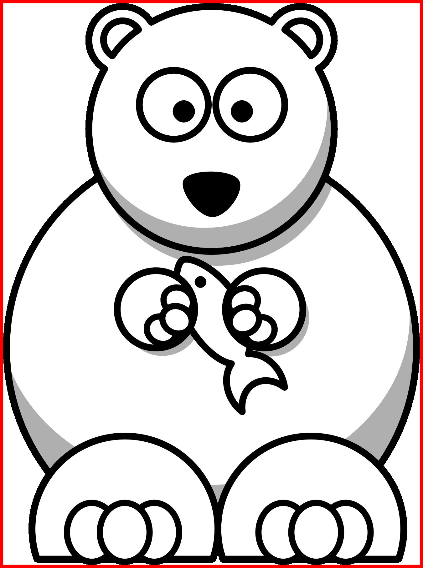 1351x1817 Incredible Little Polar Bear Coloring Pages Stock Cute For Trend