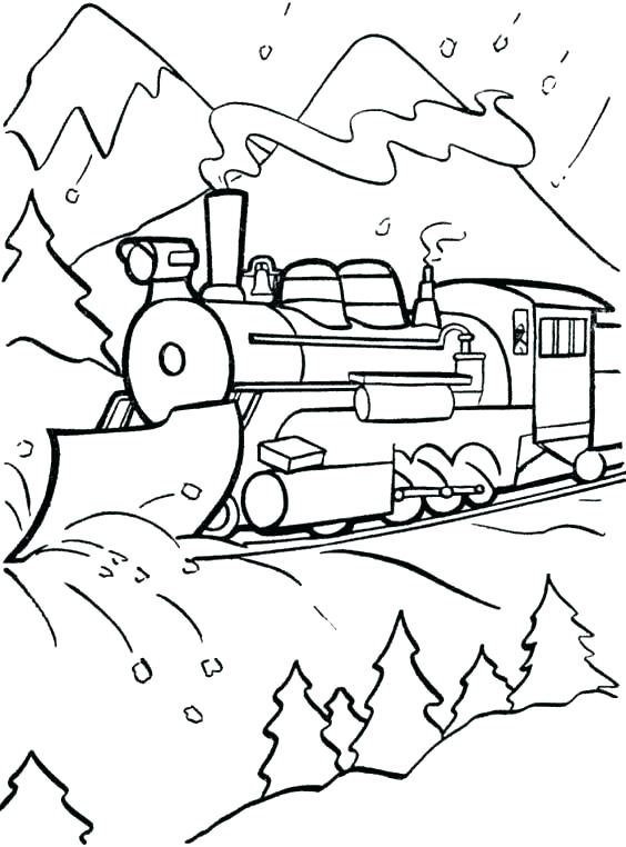 564x762 Polar Express Coloring Pages Free Train Coloring Page Printable