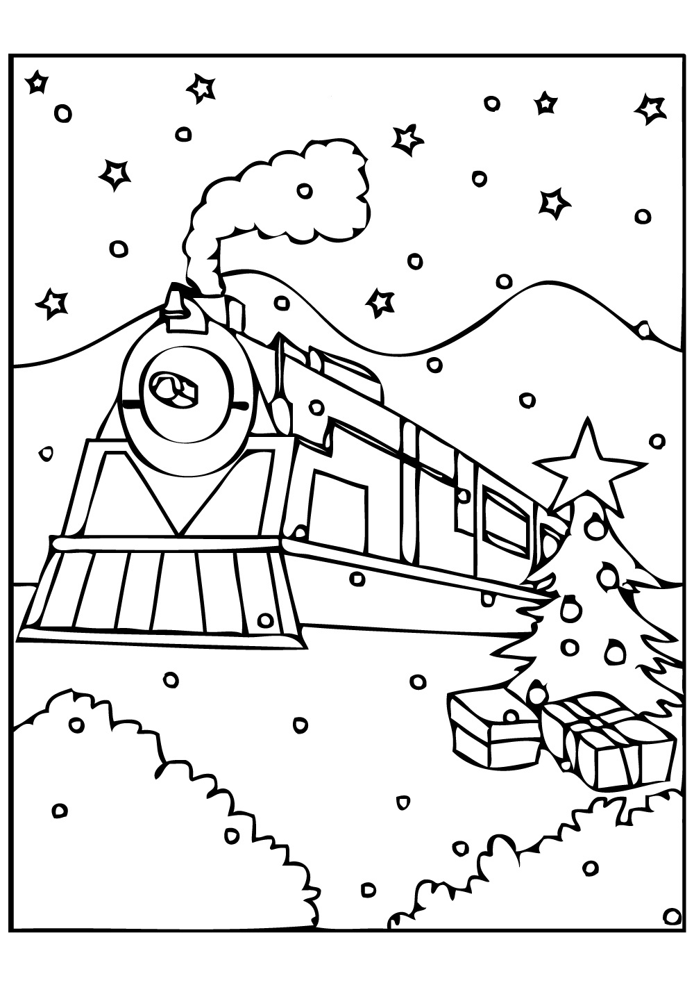1000x1415 Polar Express Train Coloring Pages Printable
