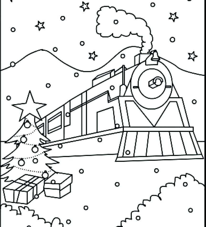 863x950 Stylish And Peaceful Polar Express Coloring Pages Printable
