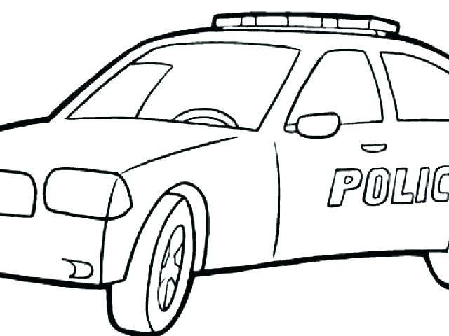 640x480 Police Car For Colouring