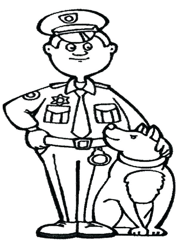 600x831 Police Coloring Pages To Print Policeman Coloring Pages Police