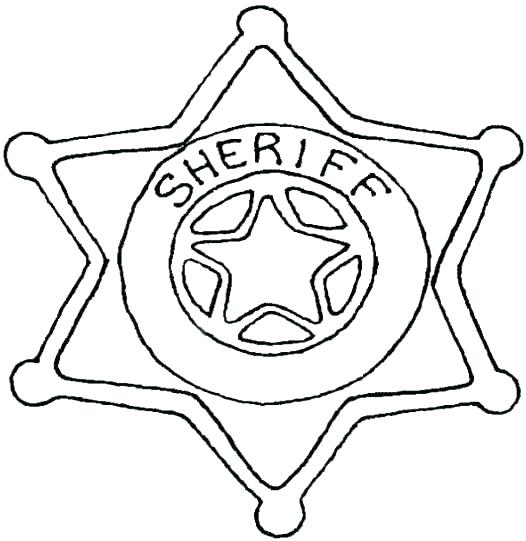 526x541 Police Hat Coloring Page Police Badge Coloring Page Sheriff Badge