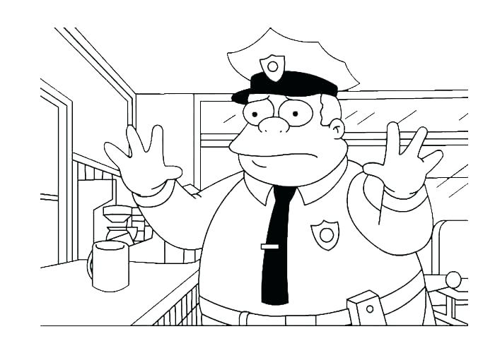 700x500 Police Officer Coloring Sheet Police Hat Coloring Page Police