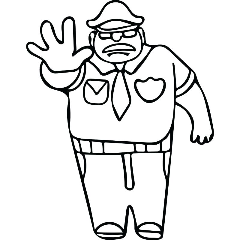800x800 Coloring Police Hat Coloring Page Officer Pages Colouring. Police
