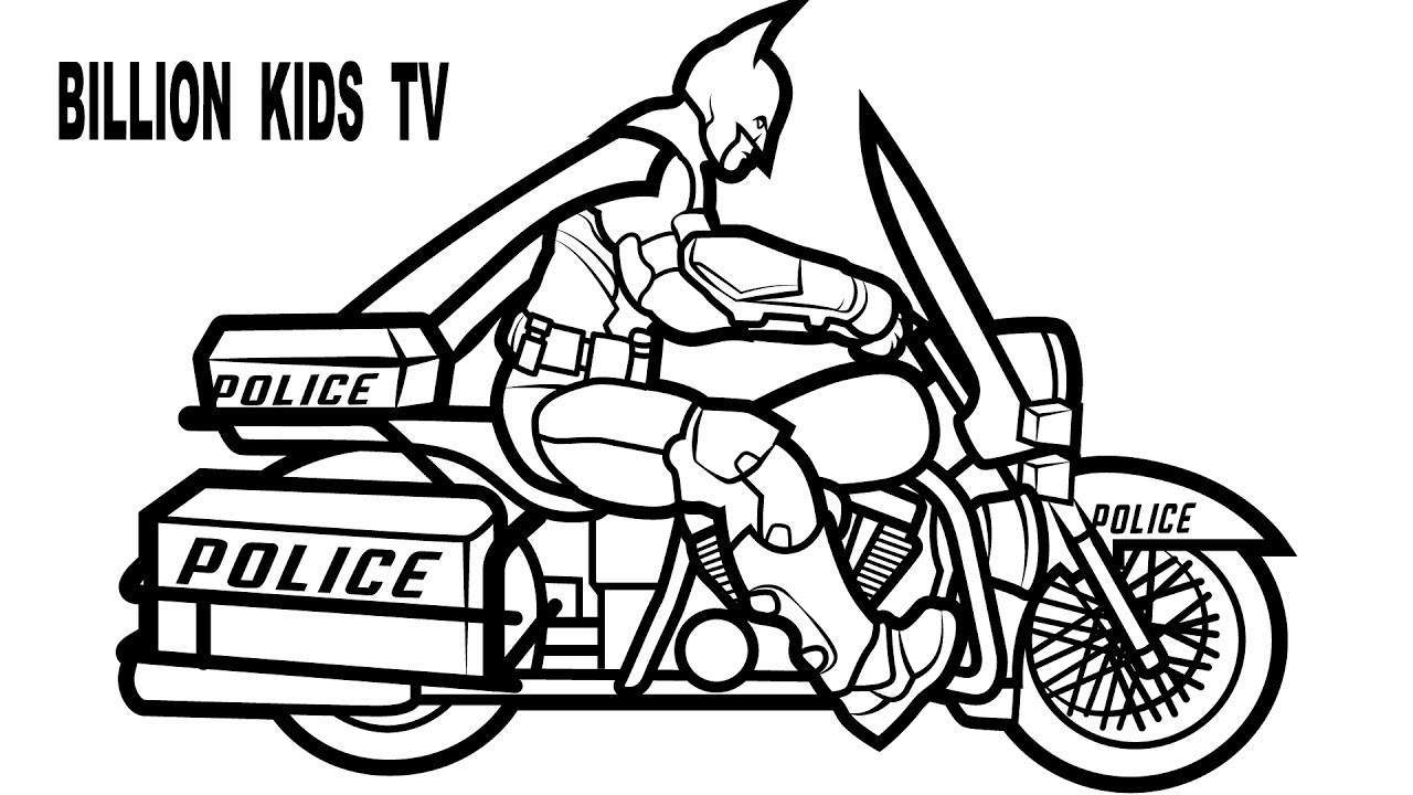 1280x720 Police Motorcycle Coloring Pages Murderthestout Picturesque