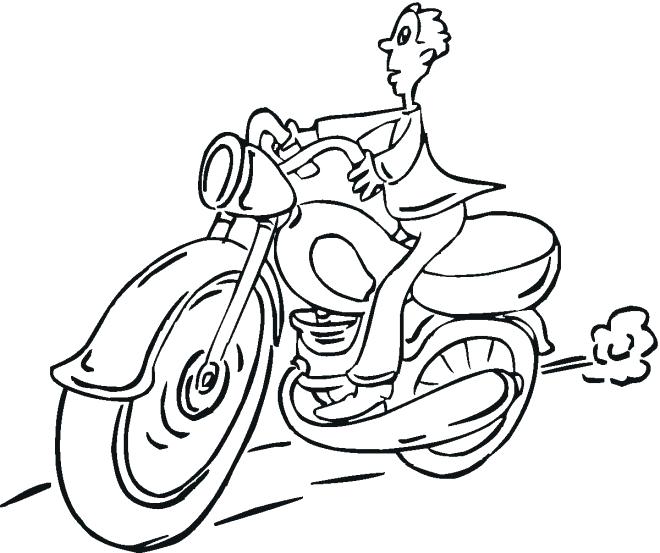 660x553 Printable Motorcycle Coloring Pages