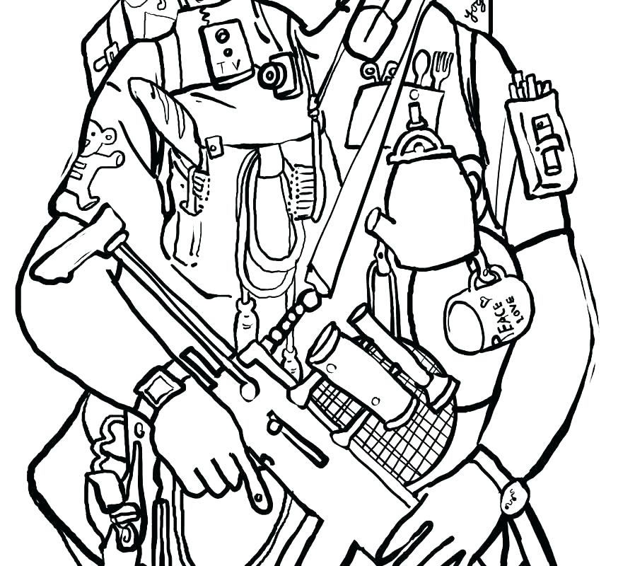898x800 Police Officer Coloring Page