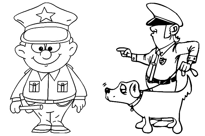 720x480 Police Officer Coloring Pages