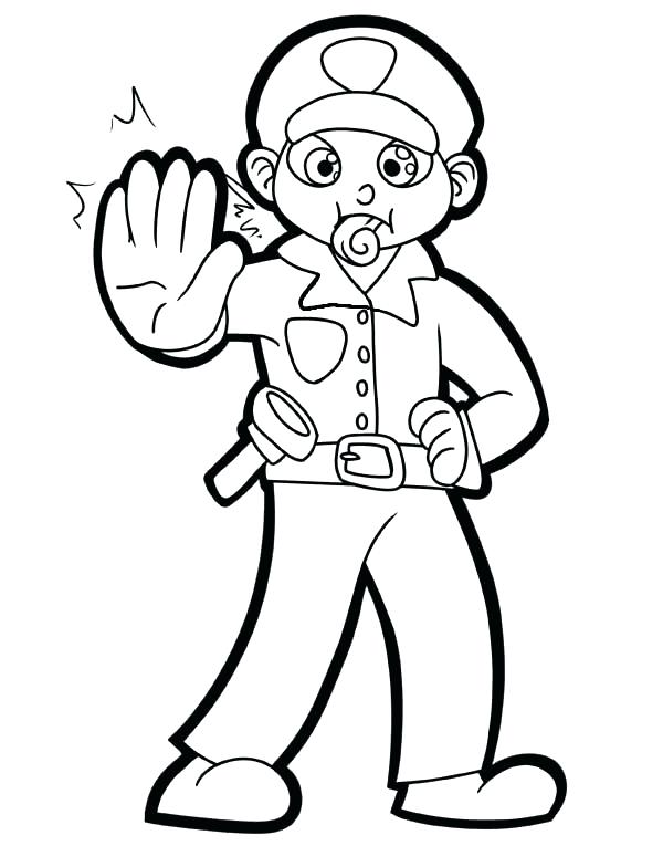 600x765 Coloring Pages Police Impair.co