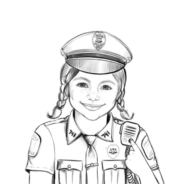 600x598 Police Women Beautiful Coloring Page Police Women