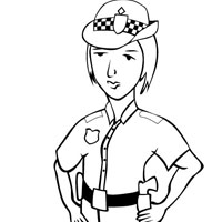 200x200 Police Woman Colouring Pages, Police Woman Coloring Pages