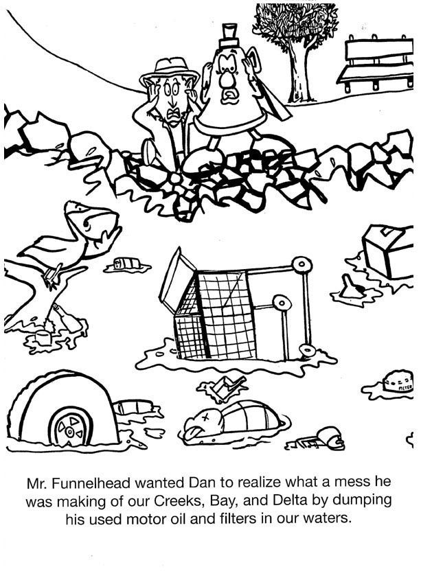 613x842 Water Pollution Coloring Pages