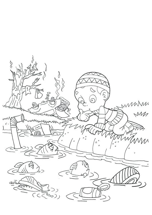 531x750 Coloring Pages Waterfalls Page Water Pollution Science Fair