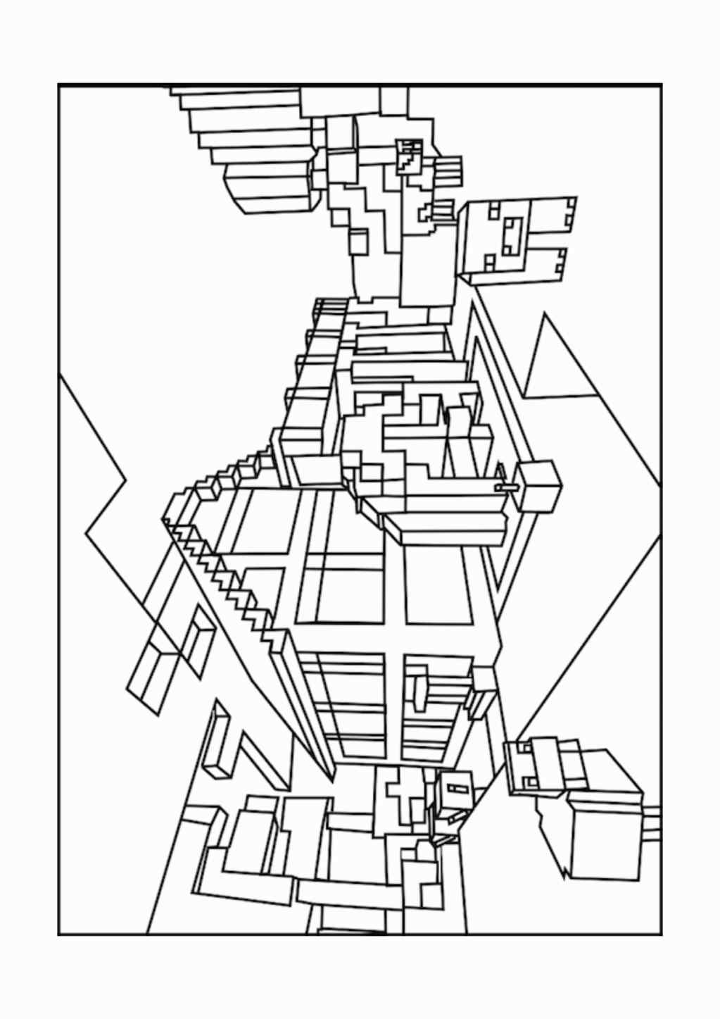 1023x1447 Minecraft Wither Storm Coloring Pages Online Coloring Printable