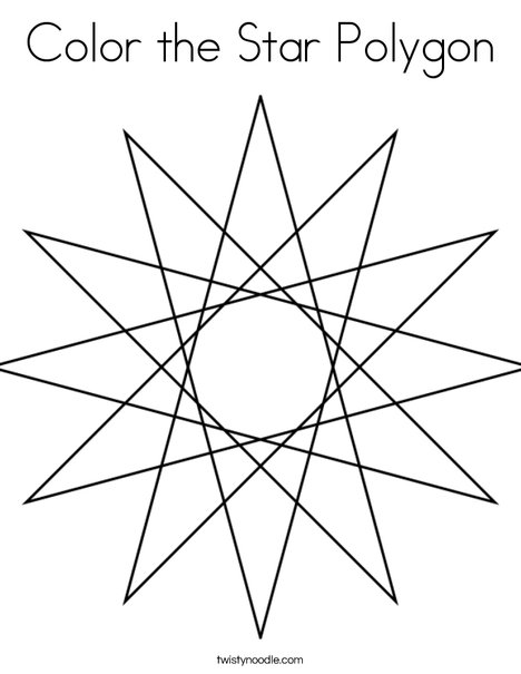 468x605 Color The Star Polygon Coloring Page