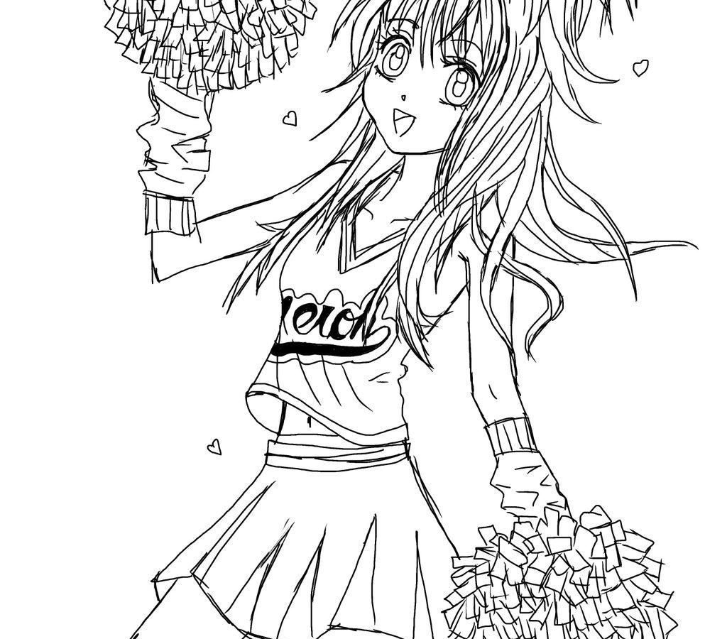 1024x900 Cheer Stunt Coloring Pages Football Player And Cheerleader