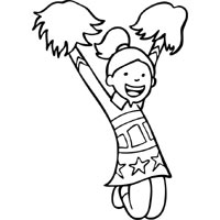 200x200 Cheerleading Coloring Pages Surfnetkids