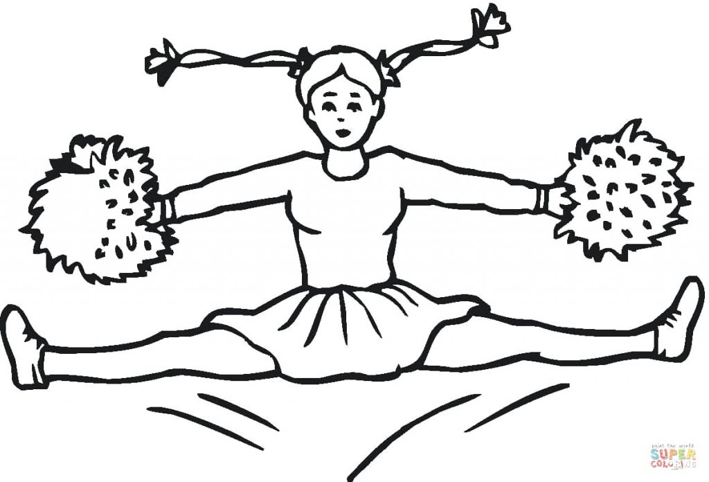 1024x696 Pom Collection Coloring Sheets Free Pages For Kids Cheerleading